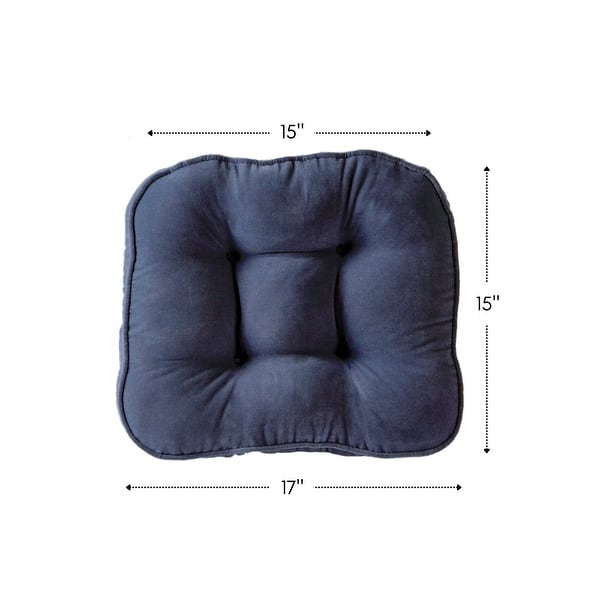 Hyatt Denim Indoor Reversible Microfiber Chair Pads (2-Pack)