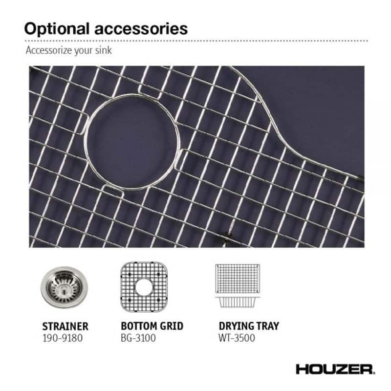 Houzer Porcela 17 inch Mint Porcelain Enamel Steel Undermount Bar Sink