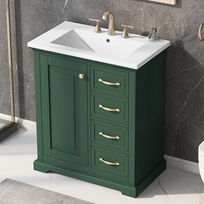 30" Bathroom Vanity with Sink,Solid Frame and MDF Board