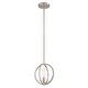 preview thumbnail 7 of 5, Luxury Globe Pendant, 9"H x 9"W, with Old World Style, Orbital Sphere Design,Brushed Nickel Finish