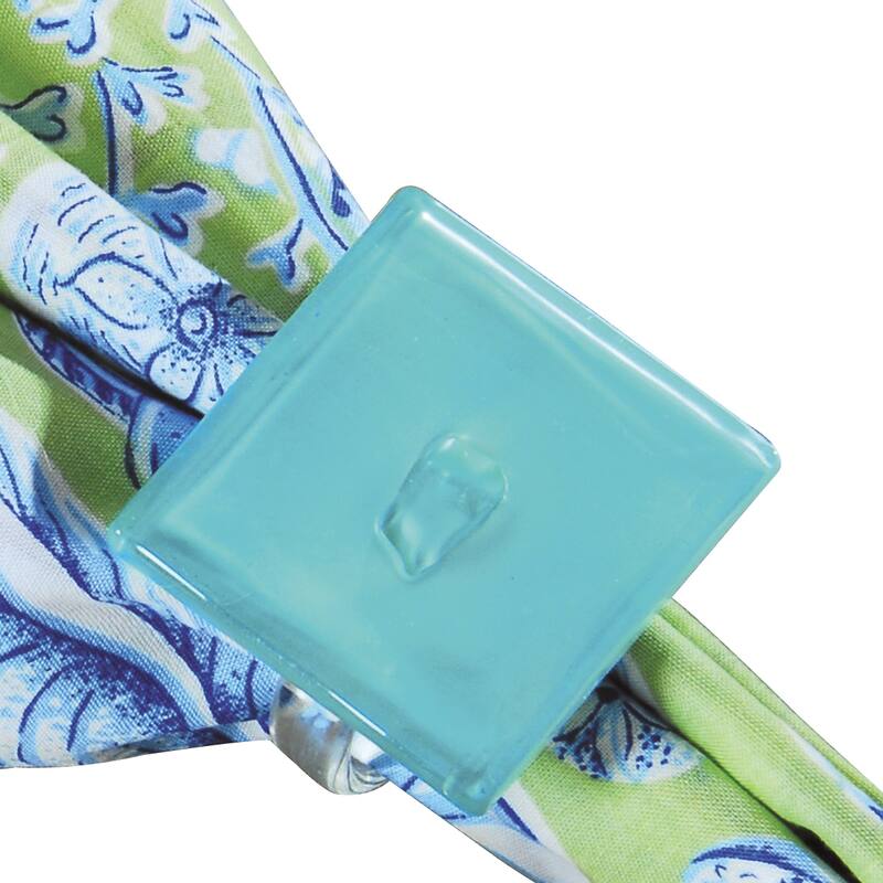 Blue Tile Napkin Ring Set of 4