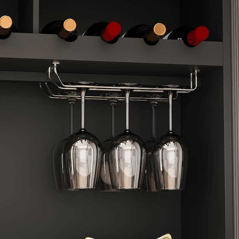 78.9" Pantry Buffet with Hutch Freestanding Kitchen Storage Cabinet
