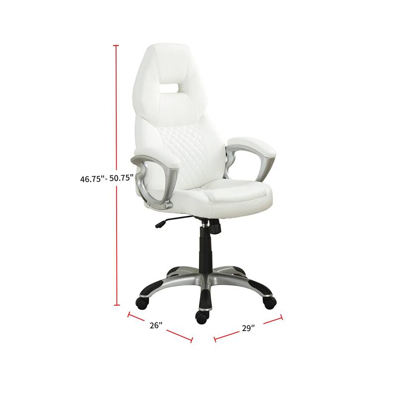 Adjustable Height Office Chair in White