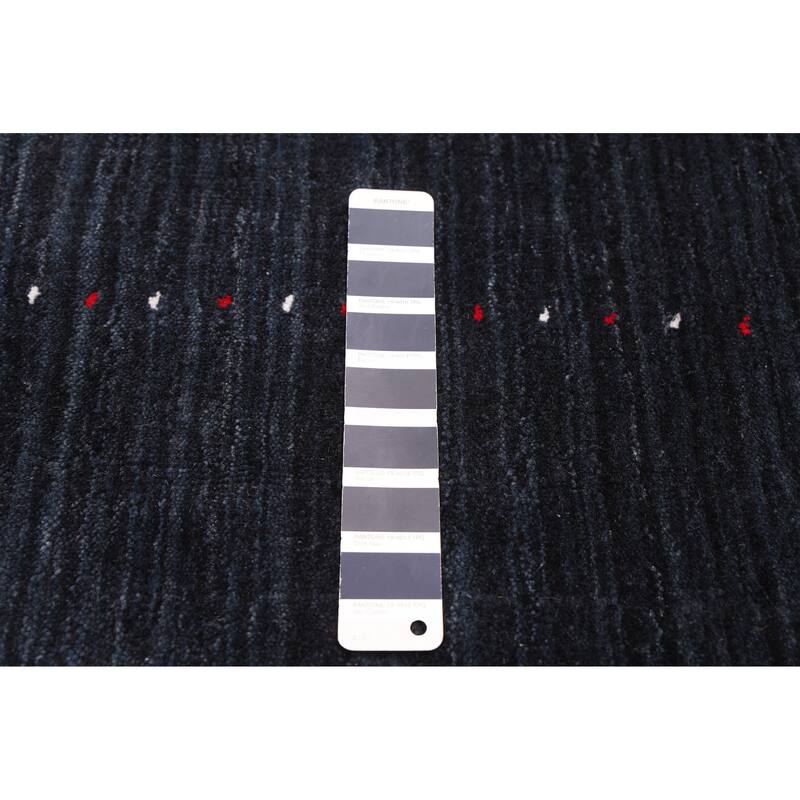 ECARPETGALLERY Hand Loomed Kashkuli Gabbeh Dark Navy Wool Rug - 5'0 x 7'9