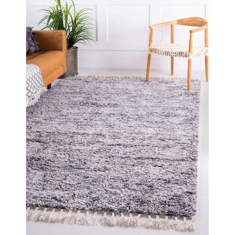 Shag Brico Collection Area Rug - 9'x12' - Gray