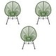 preview thumbnail 10 of 24, Vinyl Cord, Indoor and Outdoor Acapulco Chair - Set of 3