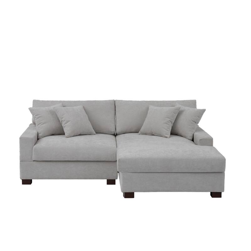 Oversized Modern Chenille Modular Sectional Sofa with Chaise