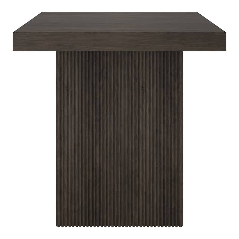 Torren 22" Wide Square Fluted Side Table - 22" Wide