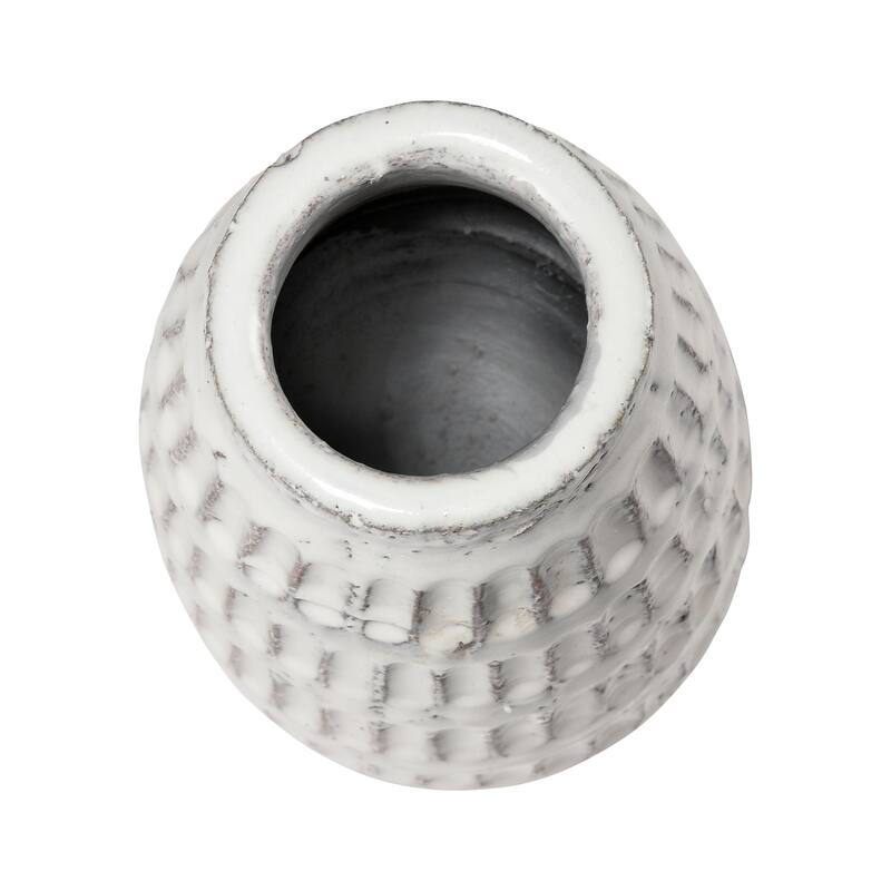 Elk Home Muriel Aged White Glazed Earthenware Vase