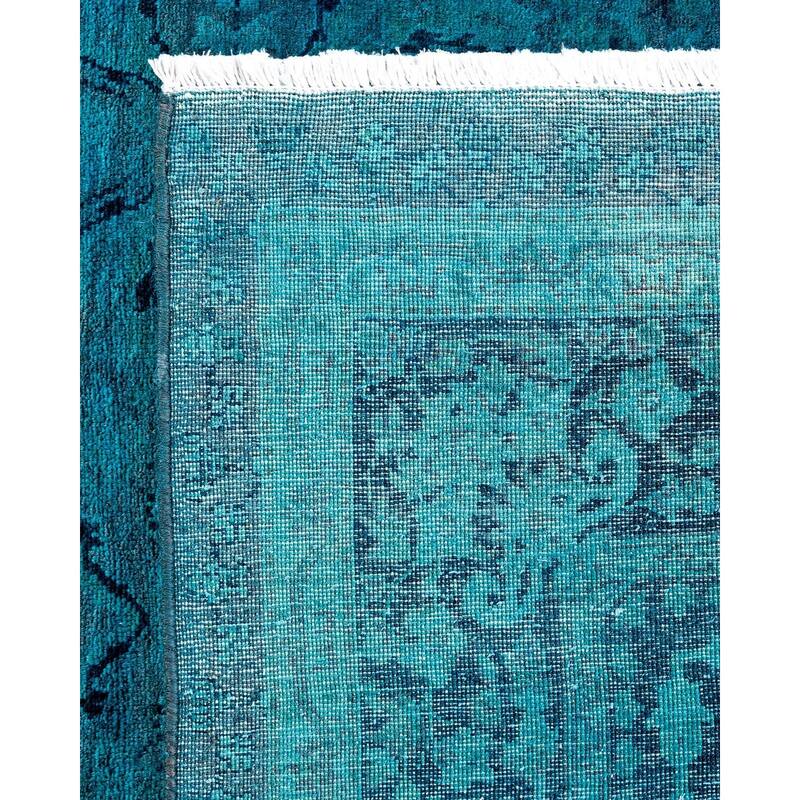 Fine Vibrance, One-of-a-Kind Hand-Knotted Area Rug - Blue, 6' 1" x 6' 2" - 6' 1" x 6' 2"