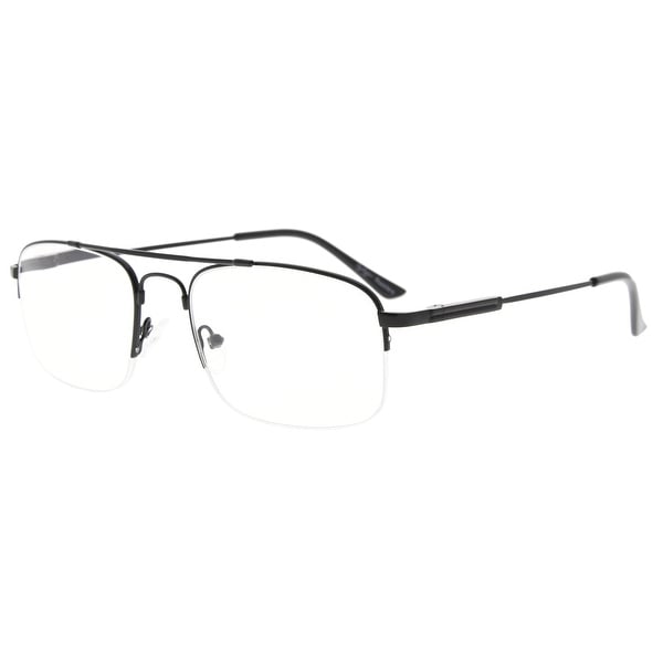 Eyekepper Half-Rim Reading Glasses Memory Titanium Bendable Readers. Opens flyout.