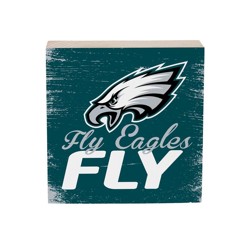 Philadelphia Eagles Wooden Tabletop Mantel Shelf Sign