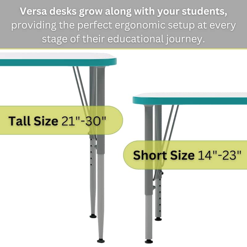 Tot Mate Versa Kids Desk Rectangle 27" x 20" Classroom Table