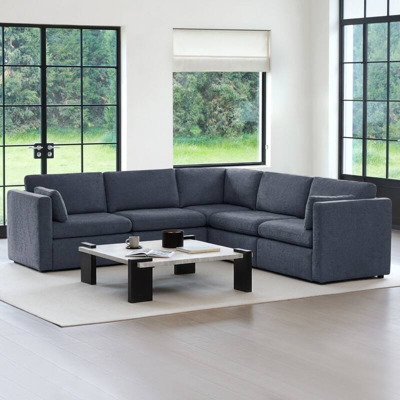 Spruce & Spring Mia Oversized Modular Sectional Fabric Sofa Set