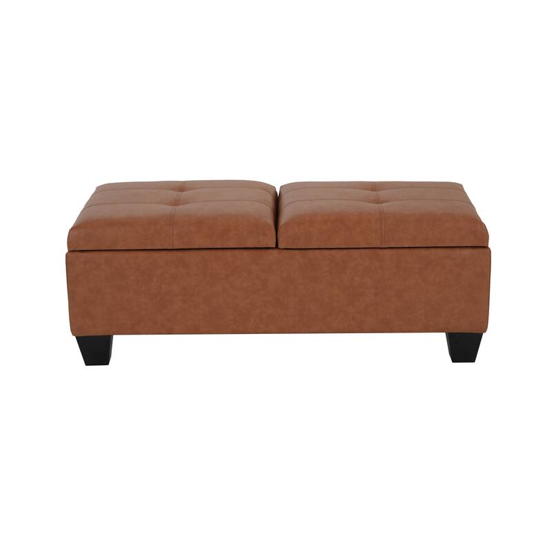 STORAGE Ottoman Comfortable choice, multiple functions, classic design, and cozy corners - Brown+Tan