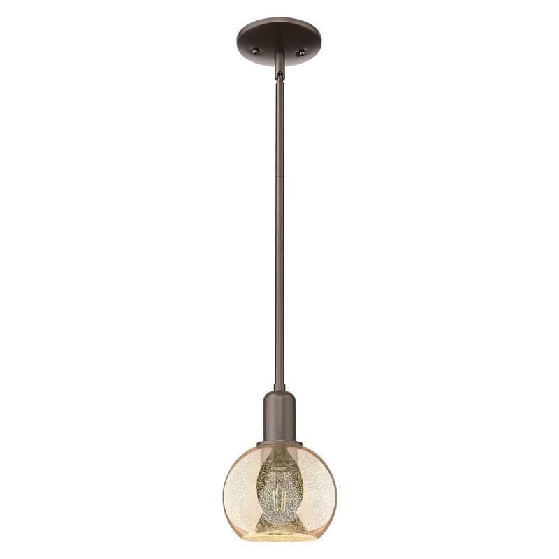 Innovations Lighting Endless Possibilities Arcadia - Athens - 1 Light 6" Stem Hung Mini Pendant - Mercury/Oil Rubbed Bronze