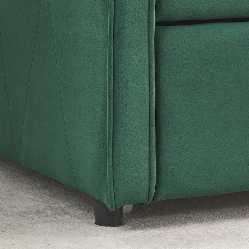Twin Size Daybed with Twin Size Trundle Upholstered Tufted Sofa Bed