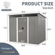 preview thumbnail 8 of 6, 8x 6ft Patio Grey Metal Storage with Lockable Sliding Doors