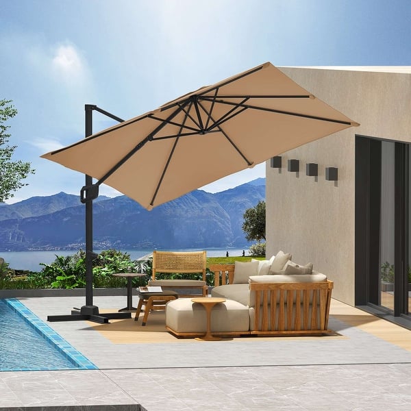 6 square cantilever patio umbrella FIM P-Series 11.5' 11.5' x 11.5' the Outdoor Patio Umbrella can easily provide shade exactly where you need it Mojia 10x10 FT Square Cantilever