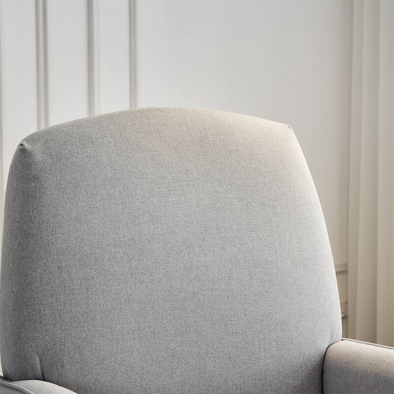 Teddy Fabric Nursery Rocking Chair With Adjustable Footrest
