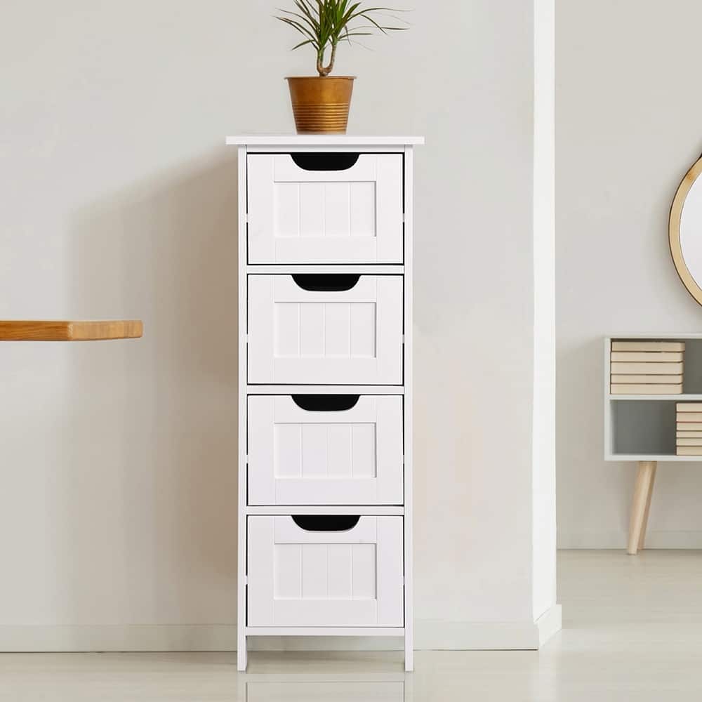 4-Drawer Slim Bathroom Storage Cabinet