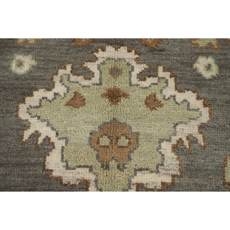 Gray Oushak Indian Area Rug Handmade Wool Carpet - 8'3" x 10'0"