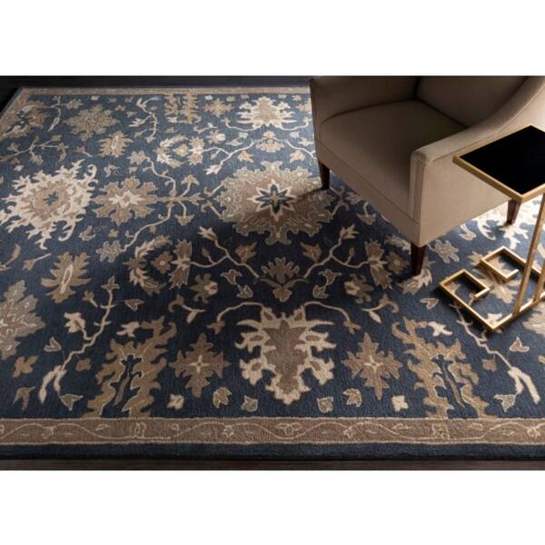 Caesar Hand Tufted Area Rug Blue Overstock 31990773