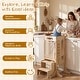 preview thumbnail 10 of 8, Gymax Toddler Kitchen Step Stool w/Chalkboard Detachable Safety Net