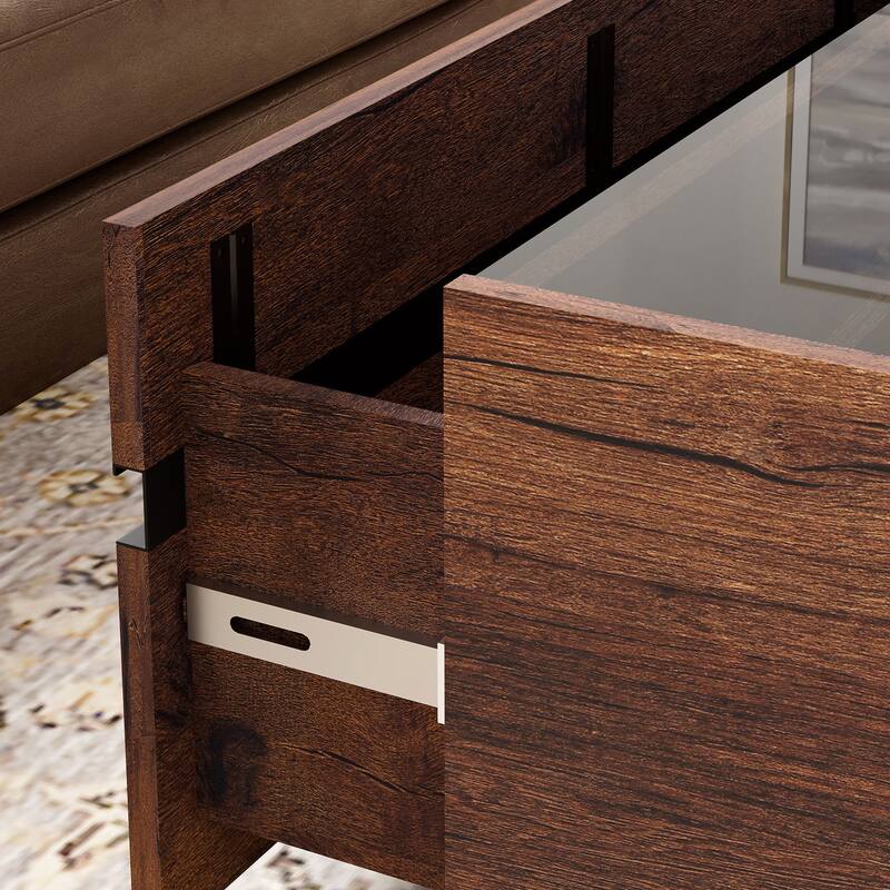 WAMPAT Storage Entertainment Center and Coffee Table Set of 2