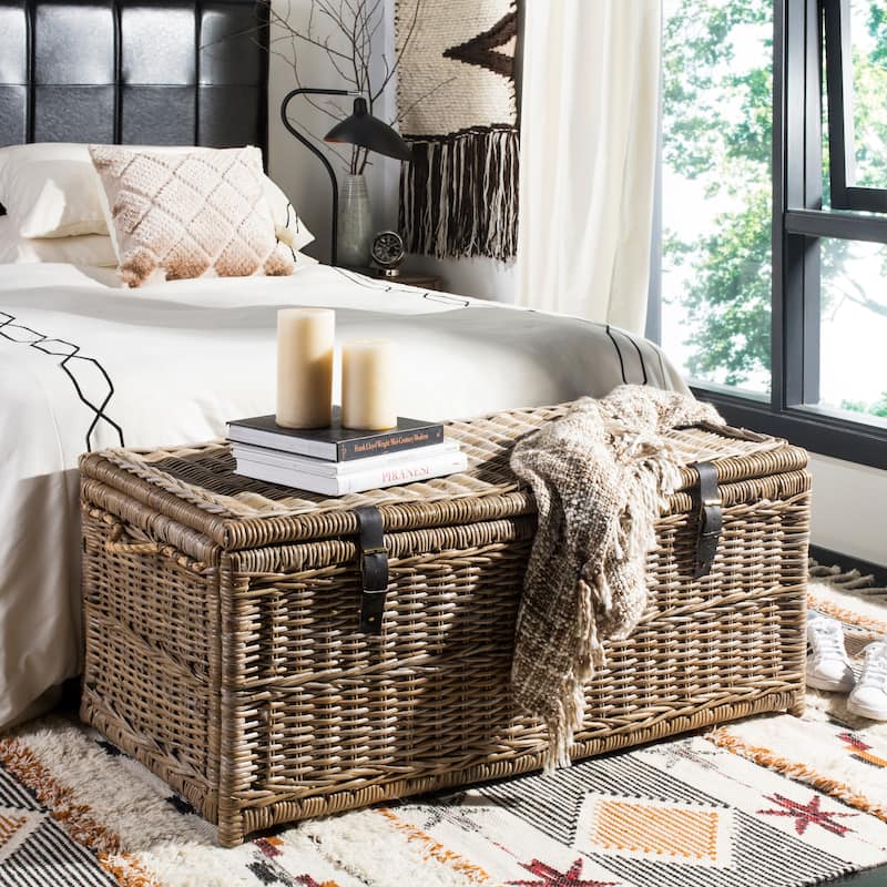 happimess Caden 46" Wicker Storage Trunk, Natural