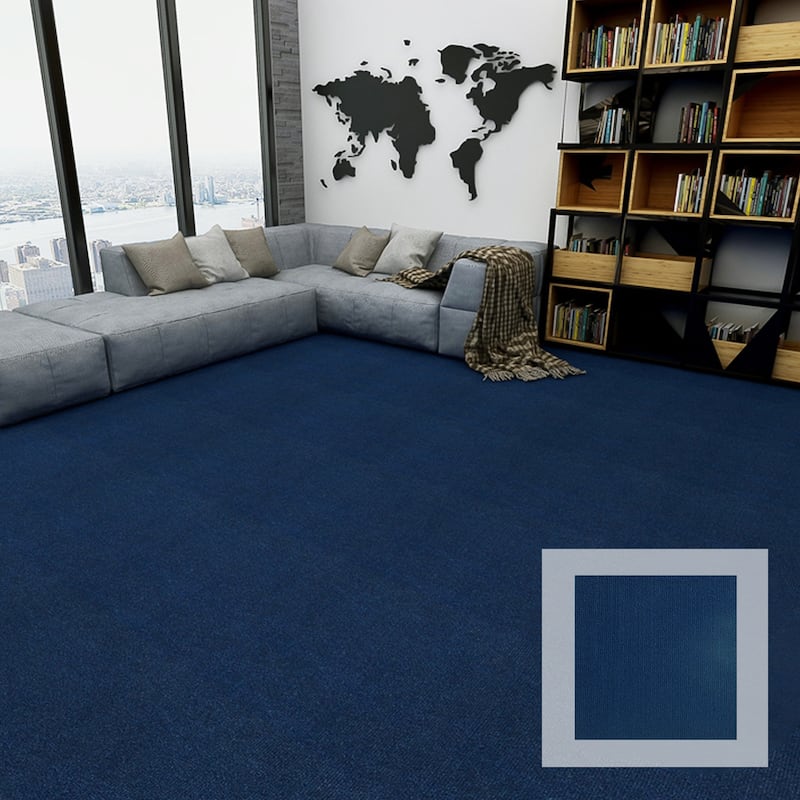 Self Adhesive Carpet Floor Tile Non-slip Floor Mat (12sqft - 12 Tiles)