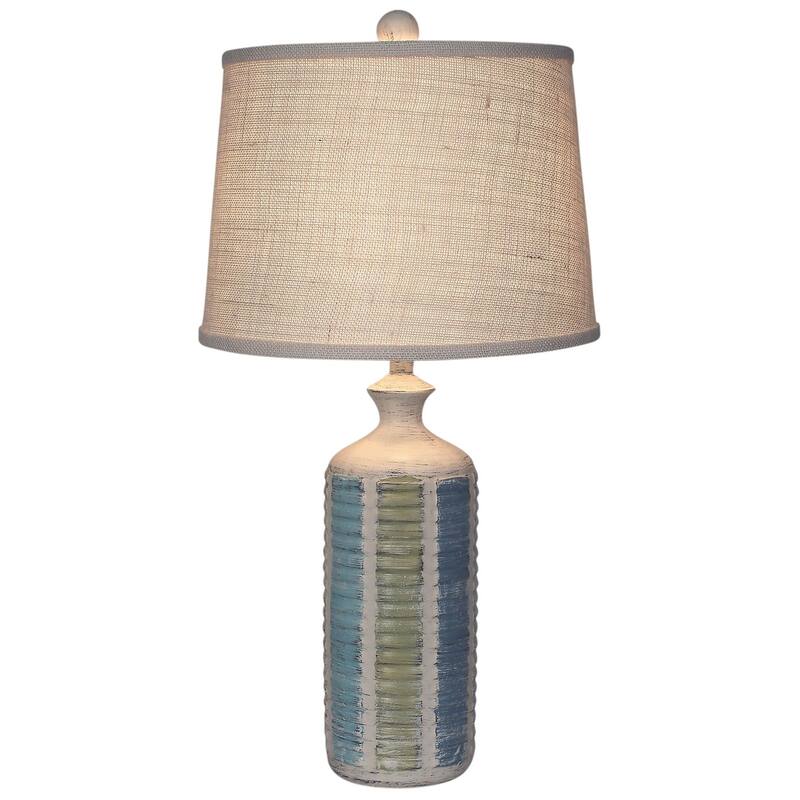 Coastal Shape Shutter Table Lamp - Round - Cottage and Multi-Color