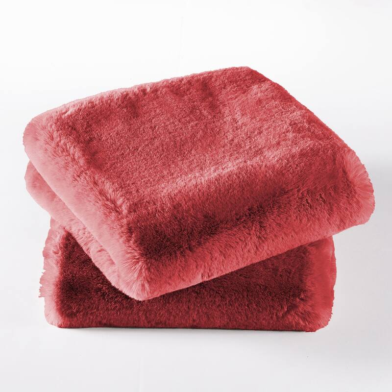 Serenta Heavy Fauxfur Pillow Shell 2 PC Set, NO INSERT