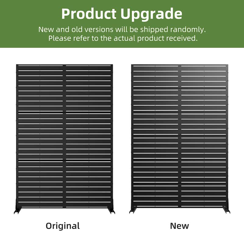 72in Dovelina Outdoor Freestanding Metal Privacy Screen Decorative Garden Fence