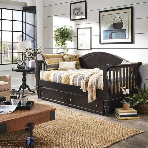 Wallace Traditional Wood Slat Daybed and Trundle by iNSPIRE Q Classic