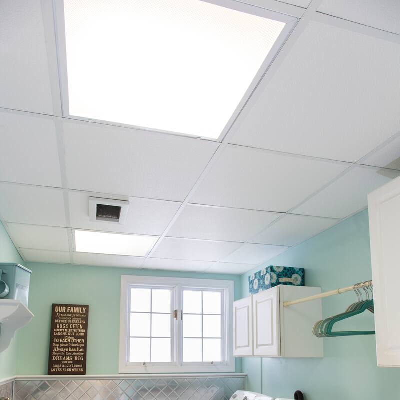 Genesis Stucco Pro White 2 x 2 ft. Lay-in Ceiling Tiles