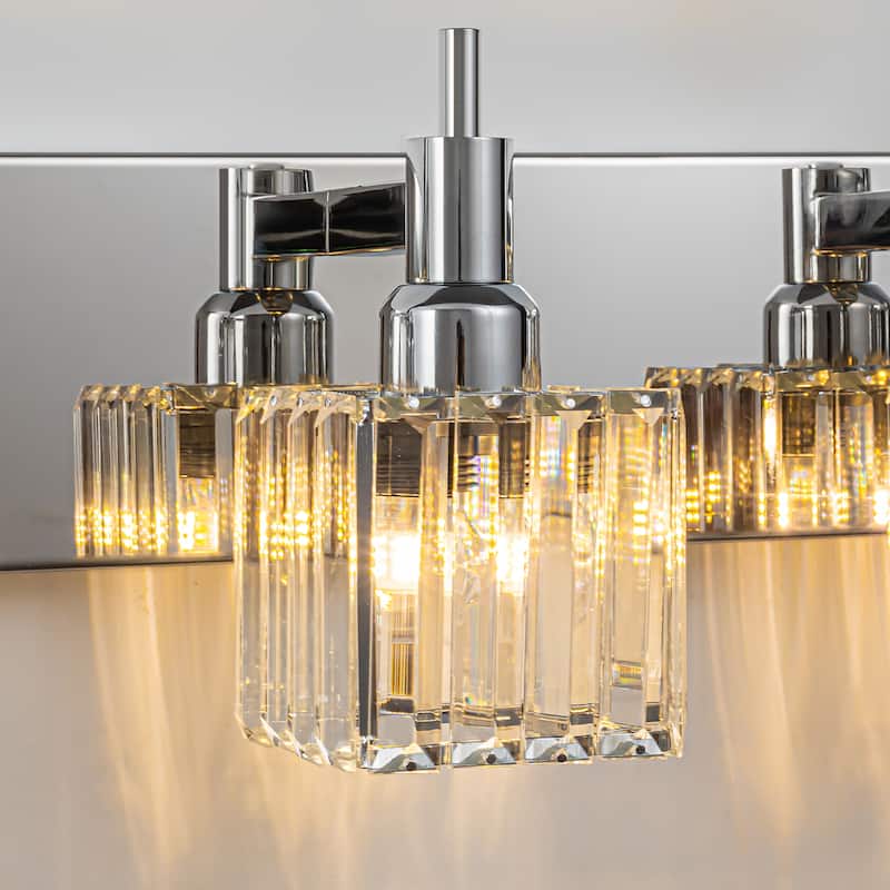 2/3/4-Light Modern Bathroom Crystal Vanity Light Wall Sconces