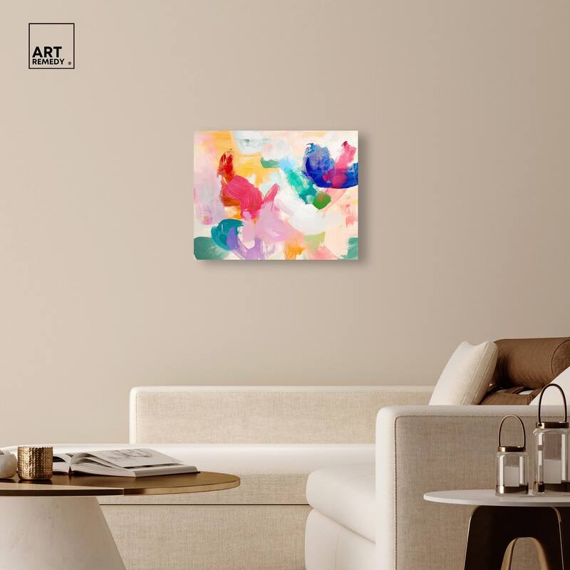 Pastel Riot I Colorful Canvas by Art Remedy, Gallery Wrapped