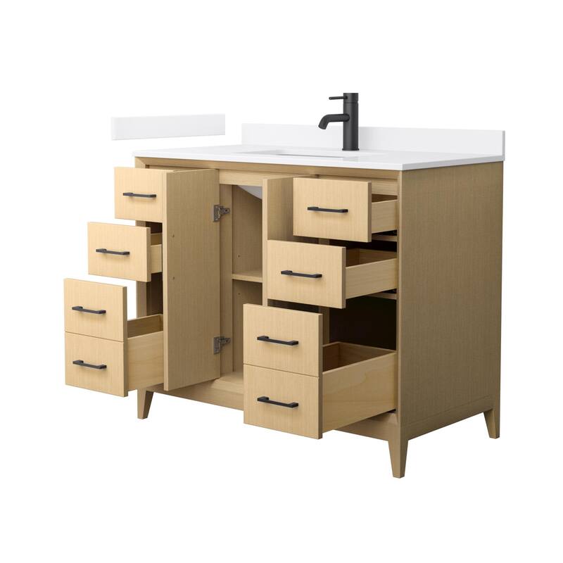 Wyndham Collection WCH7575-42S-QTZ-UNSMXX Janna 42" Free Standing