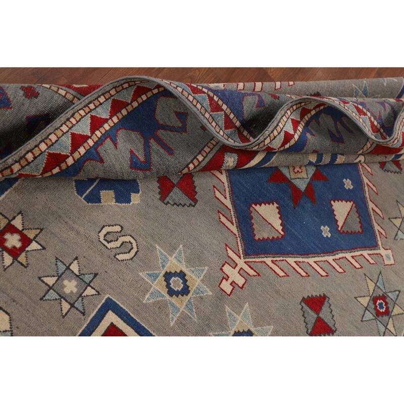 Kazak Oriental Area Rug Handmade Wool Carpet - 5'11" x 8'11"