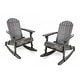 preview thumbnail 7 of 13, Malibu Outdoor Rocking Chairs (Set of 2) by Christopher Knight Home