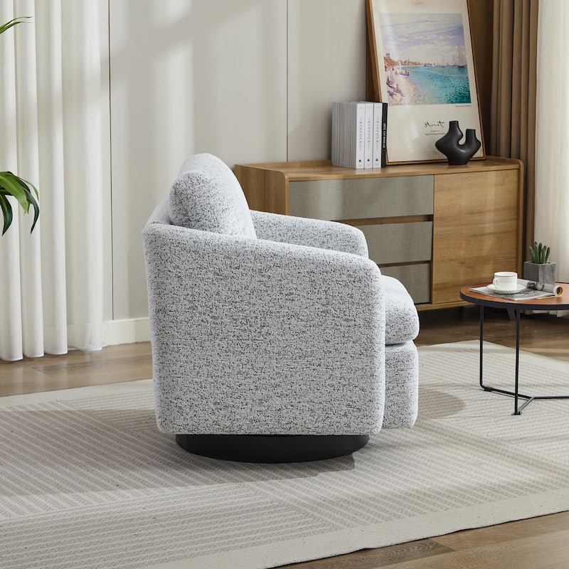 GDFStudio - Clara Chenille Swivel Accent Chair with Sleek Modern Design and Plush Cushioning - 31.5"W