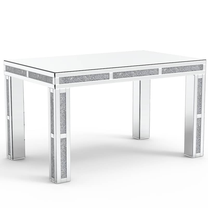 HomeRoots 31" Silver Wood Dining Table - 31.49 in. x 29.29 in. x 29.29 in.