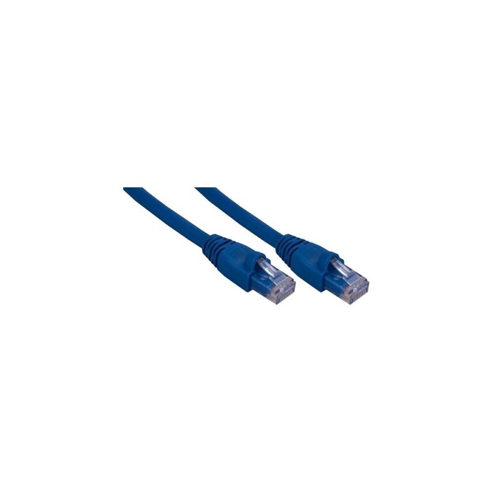 Shop Qvs Cc715a 50bl Qvs 50ft Cat6a 10gigabit Ethernet Blue Patch