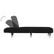 preview thumbnail 3 of 12, vidaXL Chaise Longue Black Velvet - 21.7" x 55.1" x 27.6"