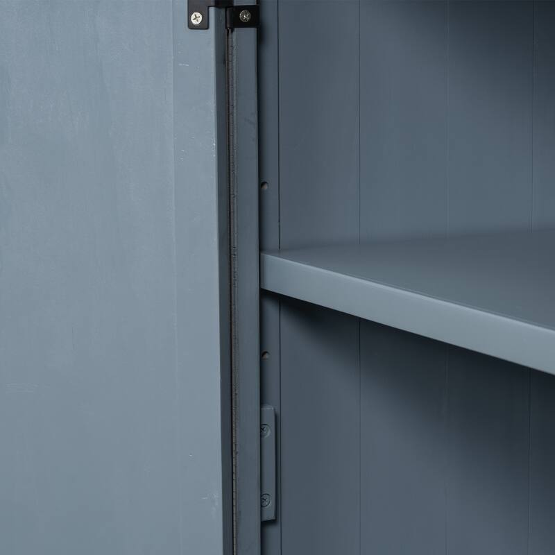 Traditional Storage Cabinet with Adjustable Shelves and Three Doors for Living Rooms, Entrance and Study Rooms
