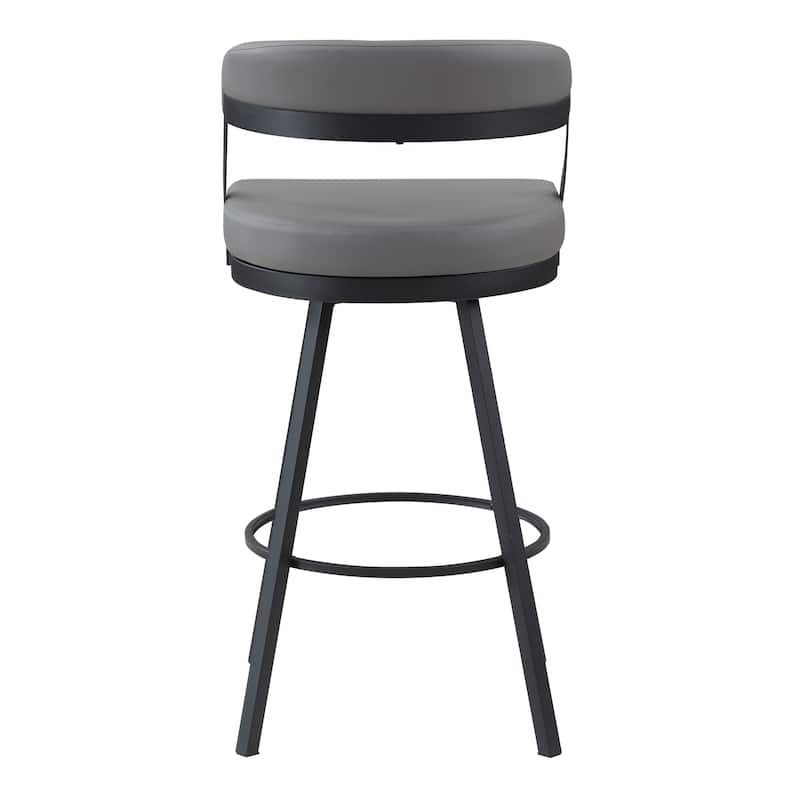 Barham Faux Leather Swivel Pub Height Chair (Set of 2)