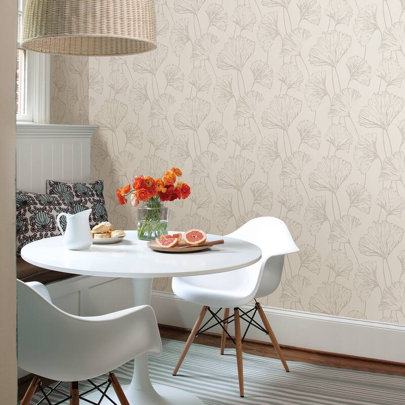 A-Street Prints Binan Grey Grasscloth Wallpaper