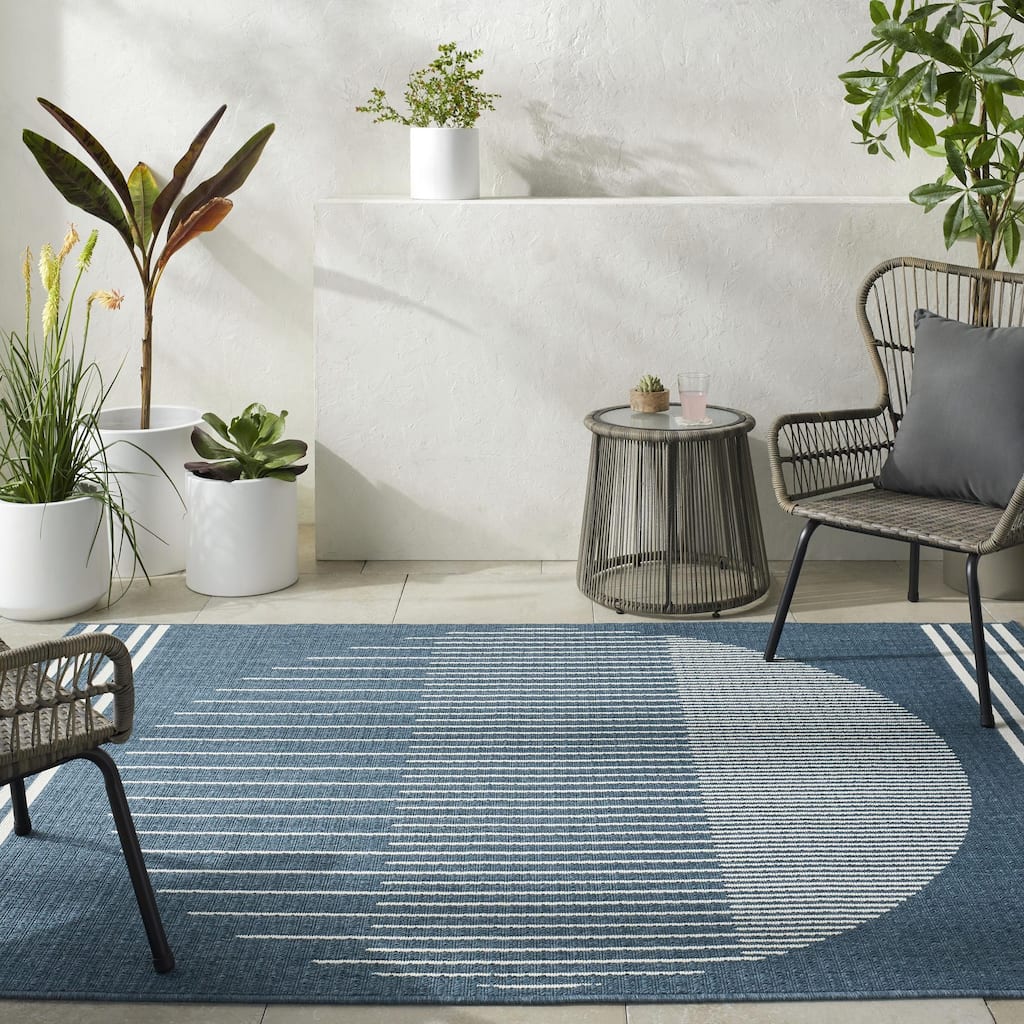 Livabliss Alfresco Outdoor Scandinavian Abstract Area Rug