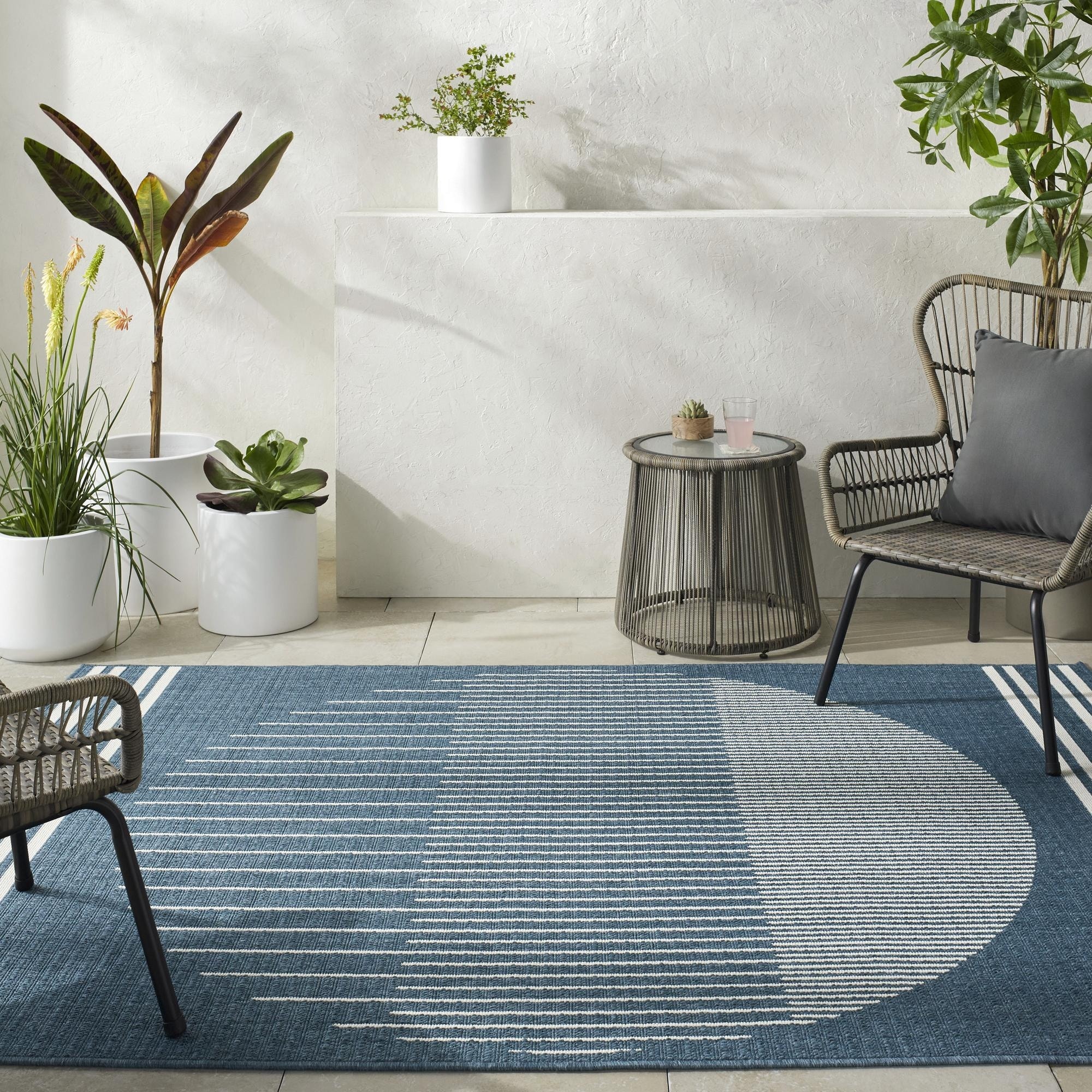 Livabliss Alfresco Outdoor Scandinavian Abstract Area Rug